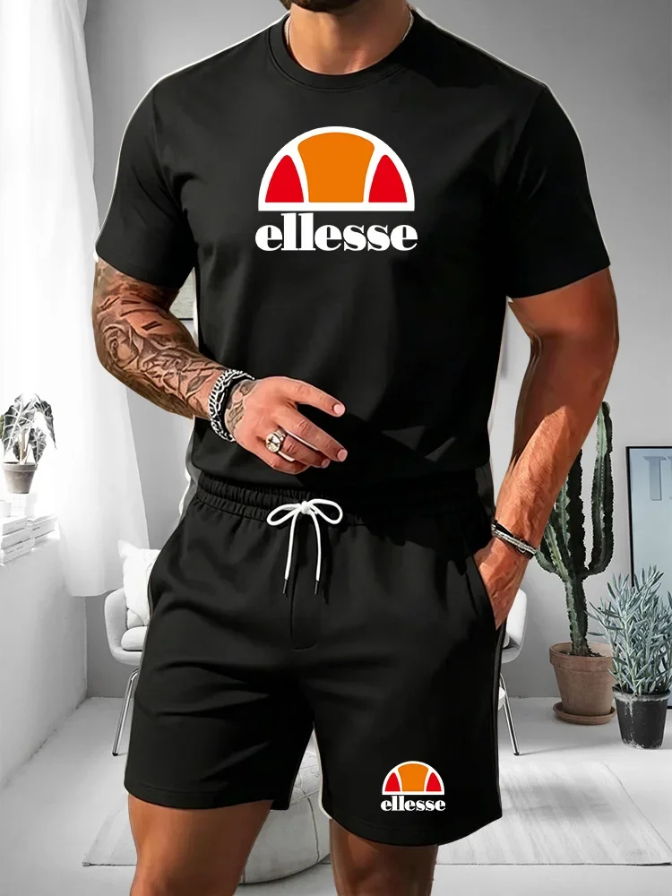 Running Gear Men - Men's Two-piece Sports Suit Round Neck