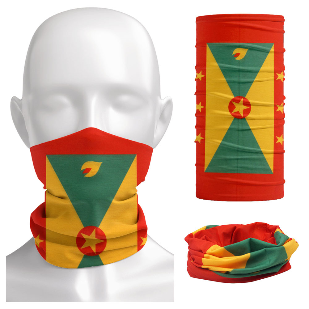 Running Gear Youtube - Grenada Flag Pattern Face Bandana Men