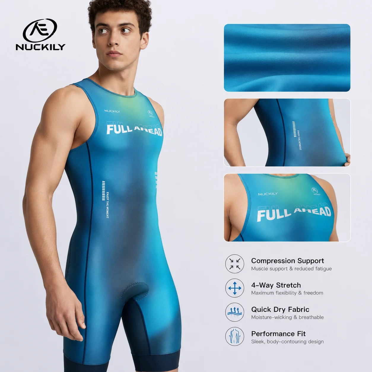 NUCKILY Triathlon Suit Sleevel - Running Gear Long Sleeve recension och pris