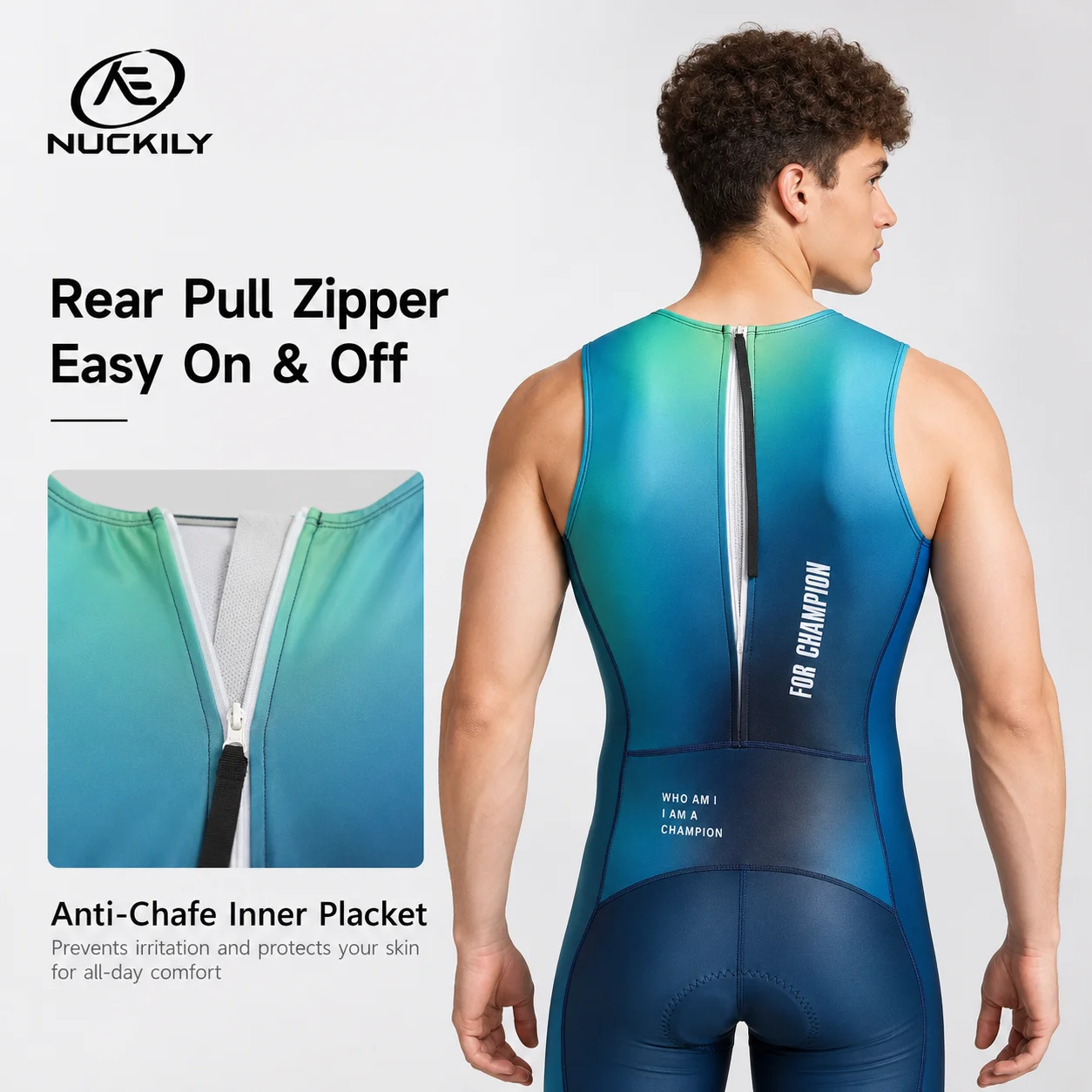 NUCKILY Triathlon Suit Sleevel - Running Gear Long Sleeve recension och pris