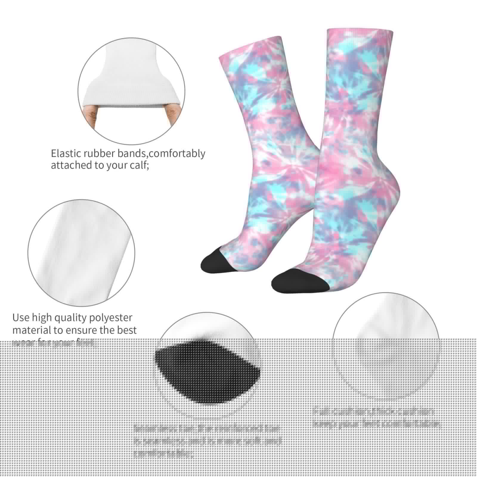 Tie Dye Print Crew Socks For W - Running Gear Youtube recension och pris
